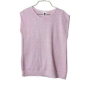 Sweater‎ Bazaar VINTAGE 80s 90s pastel pink Sweater Shell Vest Size SMALL